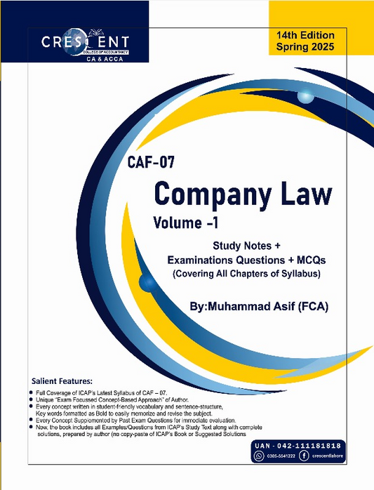 CAF-07 Company Law Volume-1